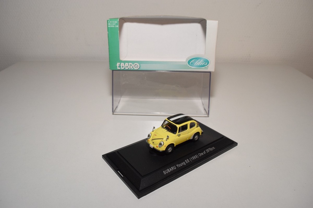 A39 1:43 EBBRO 312 SUBARU YOUNG SS 1968 YELLOW MIB | eBay