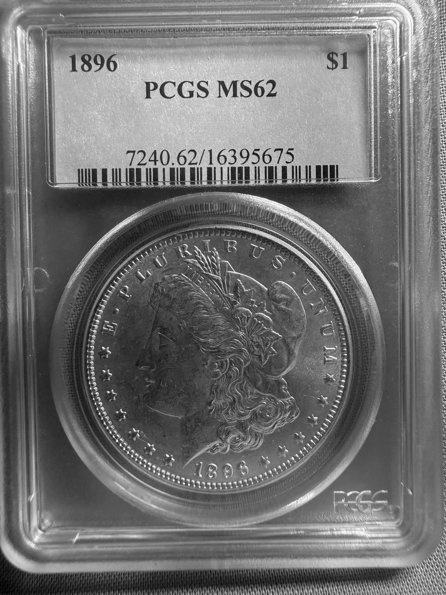 1896 Morgan Silver Dollar $1 PCGS MS62 DL16 T-208 | eBay