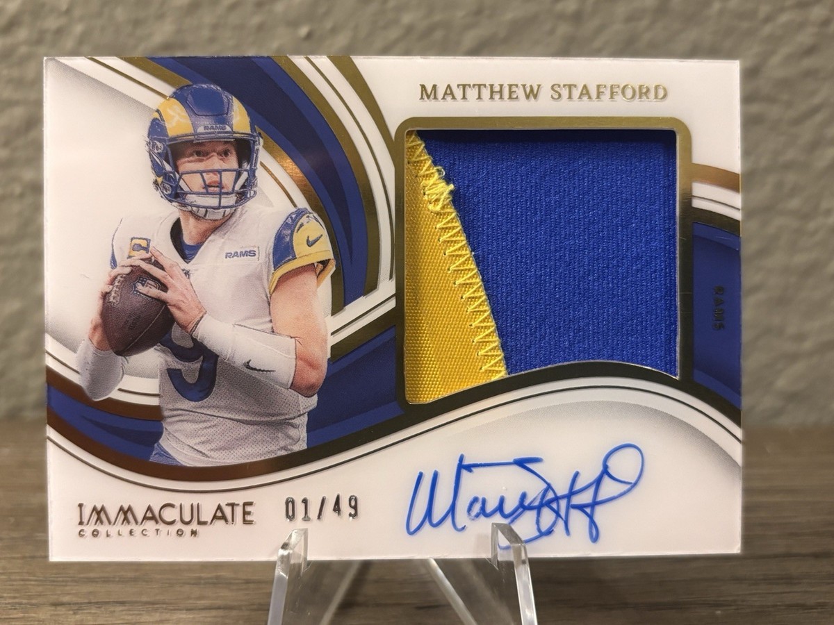 スポーツゲーム(野球盤等) N F L MATTHEW STAFFORD auto patch