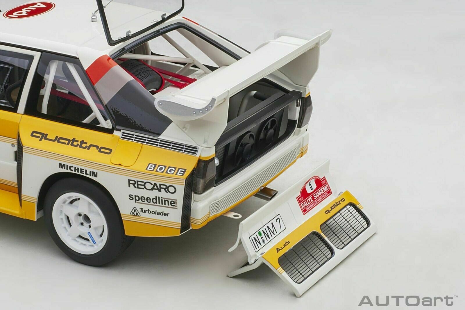 1/18 Audi Quattro S1 #5 Winner Rally San Remo 1985 Model Car by
