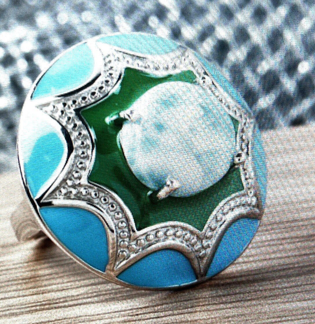 7インチF#+30 Larimar Mother of Platinum Larimar and Enameled