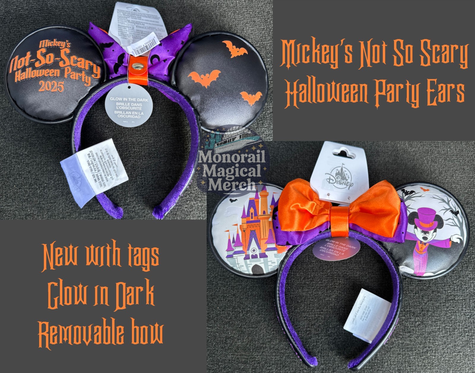 2025 Disney Parks Mickey's Not So Scary Halloween Party Castle Ear