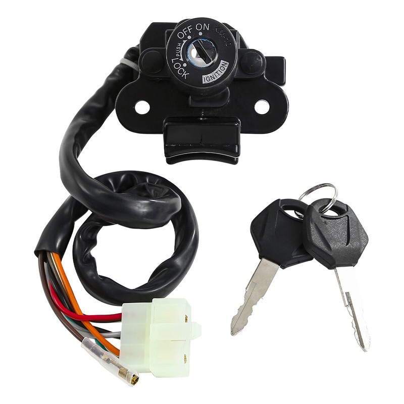 Black Ignition Switch with Lock key Set Fit For Kawasaki ZX6R 2000