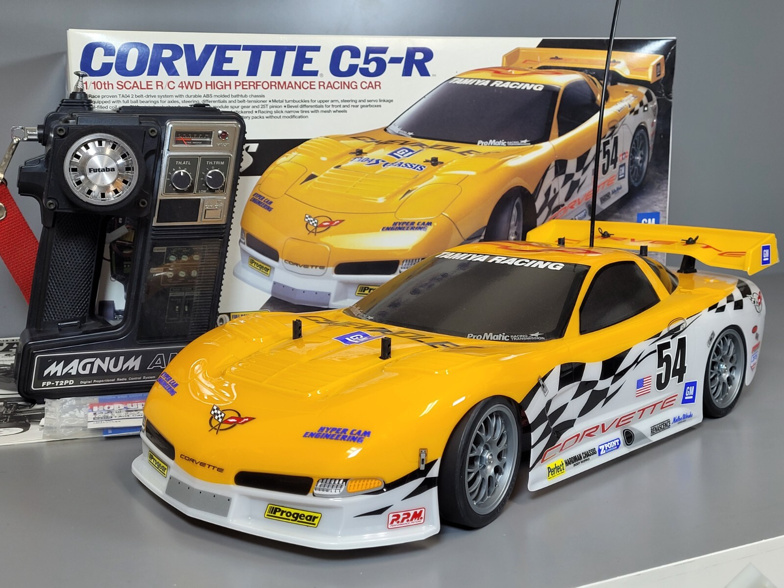 Tamiya 1/10 R/C Corvette C5-R Race Car TA-04S Chassis ESC Servo