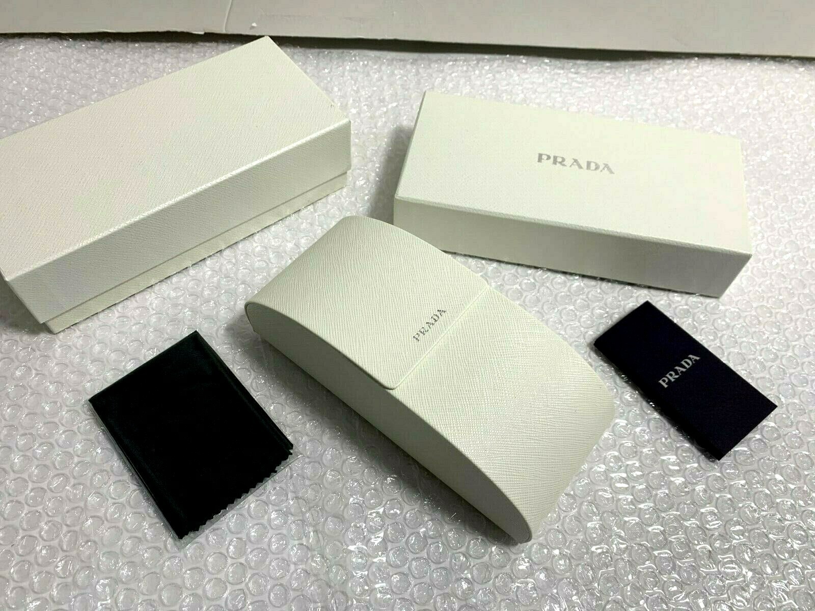 Case Prada Sunglasses Hard Eyeglasses Cloth Box White Authentic