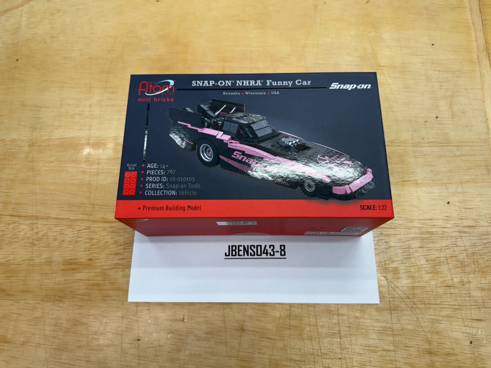 Snap-on Tools NEW 2024 NHRA PINK Funny Car BCA Atom Brick Building
