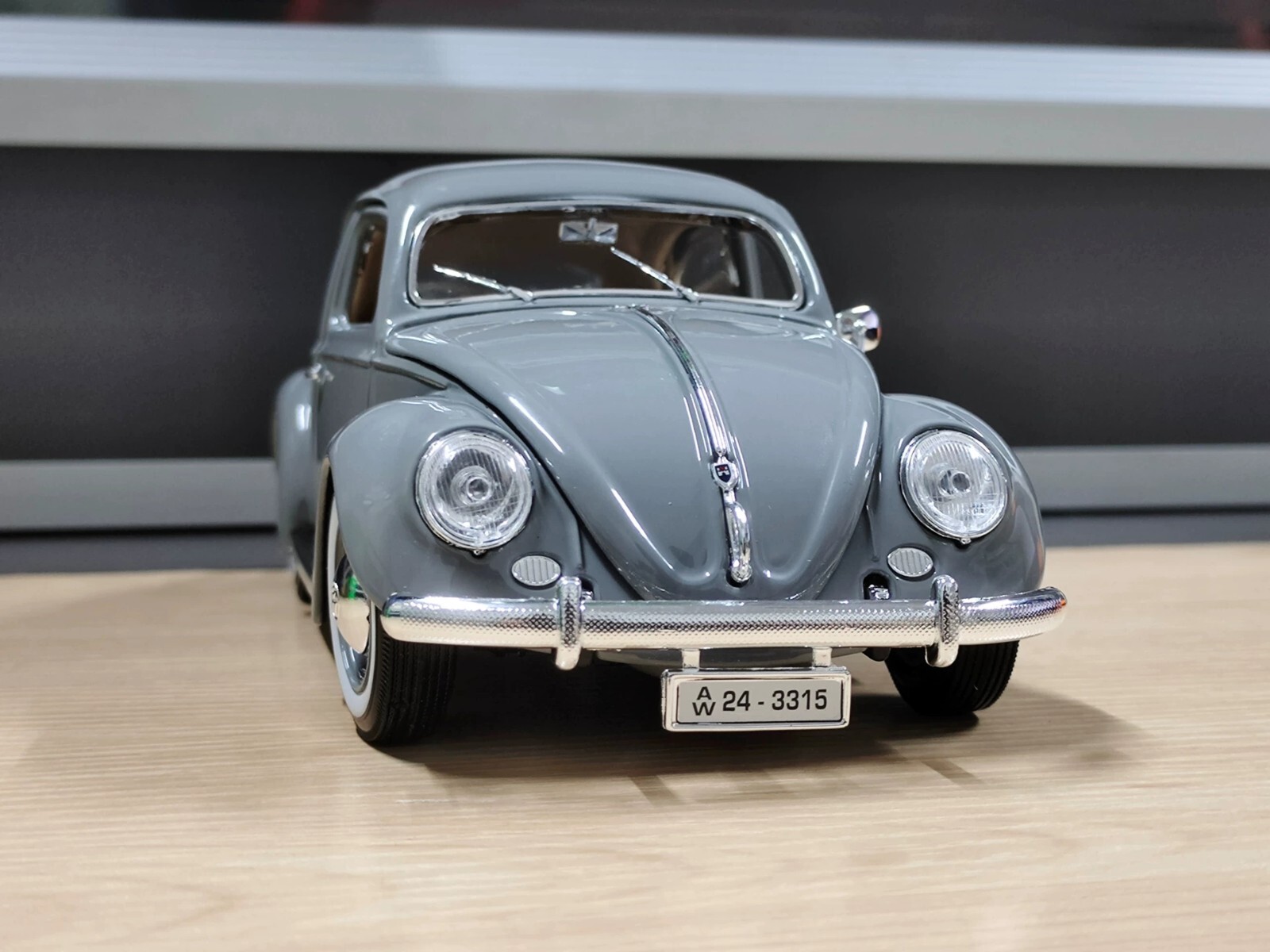 Volkswagen Beetle 1955 alloy model car 1:18 gray retro | eBay