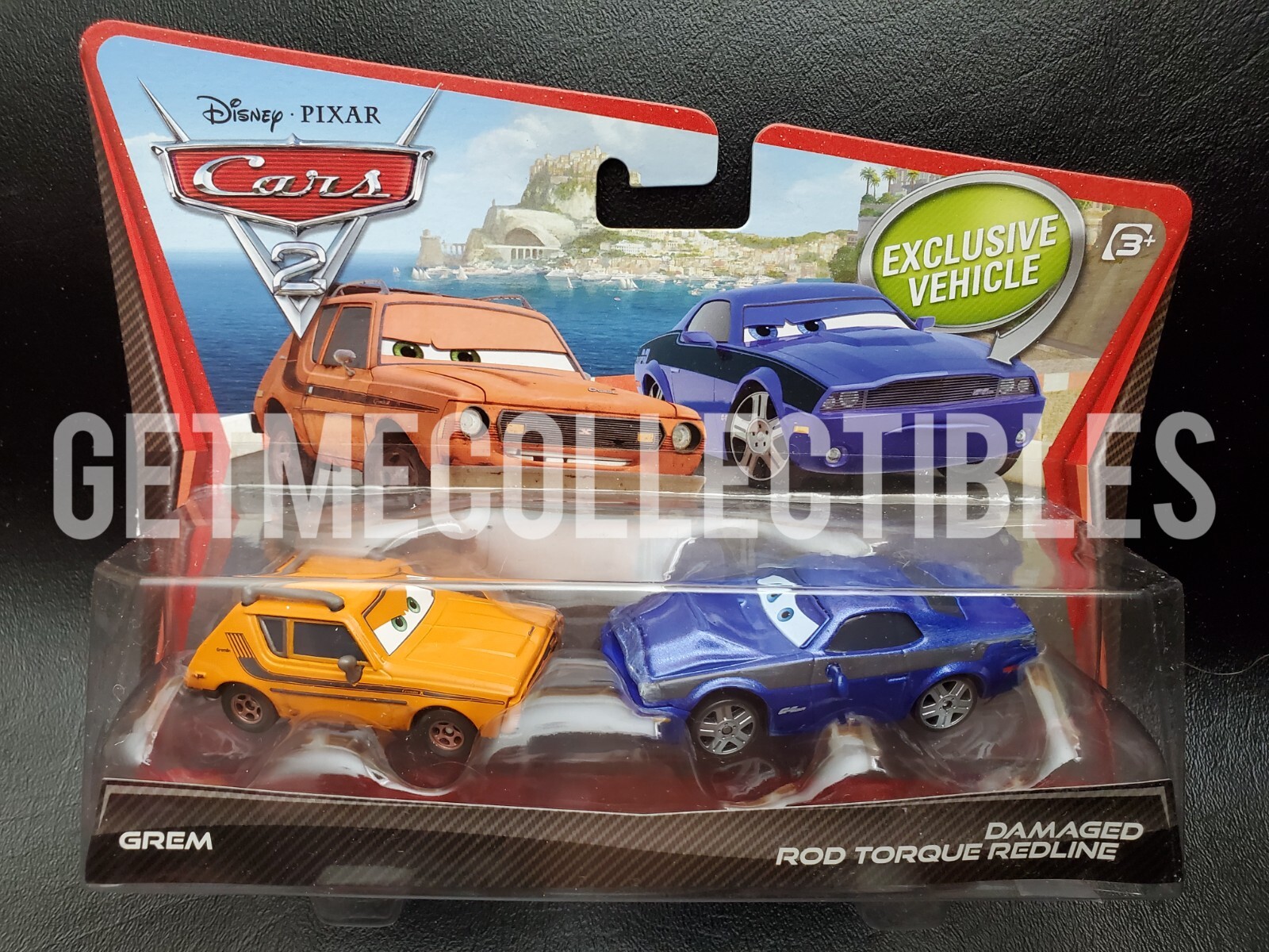 DISNEY PIXAR CARS GREM DAMAGED ROD TORQUE REDLINE 2 PACK PC SAVE 6