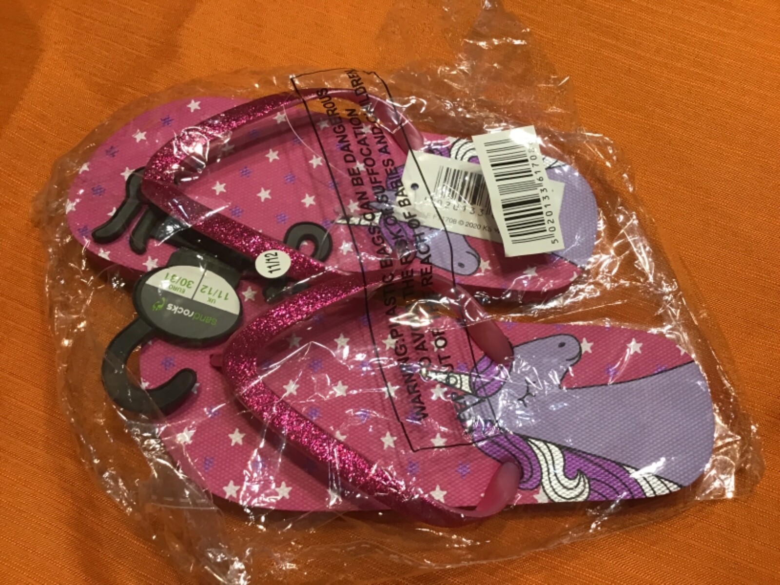 Sand rocks 11/12 pink flip flop new girls | eBay