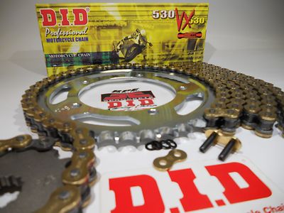 Kawasaki ZX-11 ZX11 ZX1100c DID VX3 Gold 530 Gold Chain and