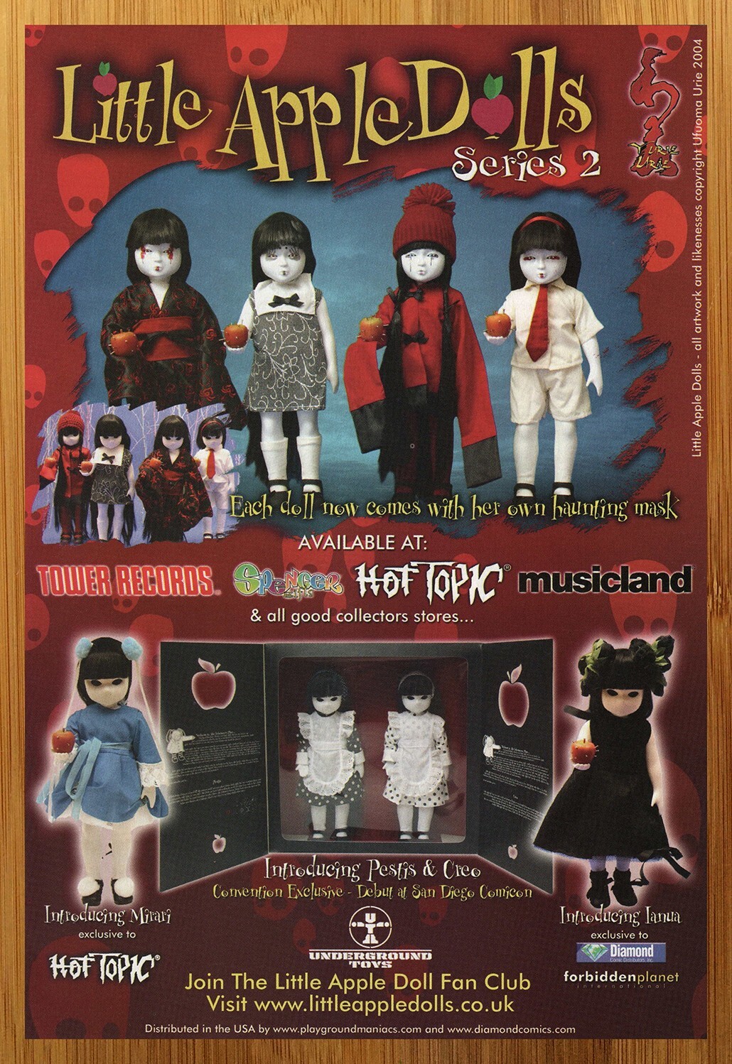2004 Little Apple Dolls Print Ad/Poster Tower Records Hot Topic