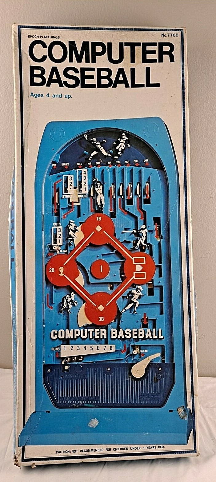 1976 Epoch Computer Baseball Pinball Game w/ Box. NEAR MINT Needs