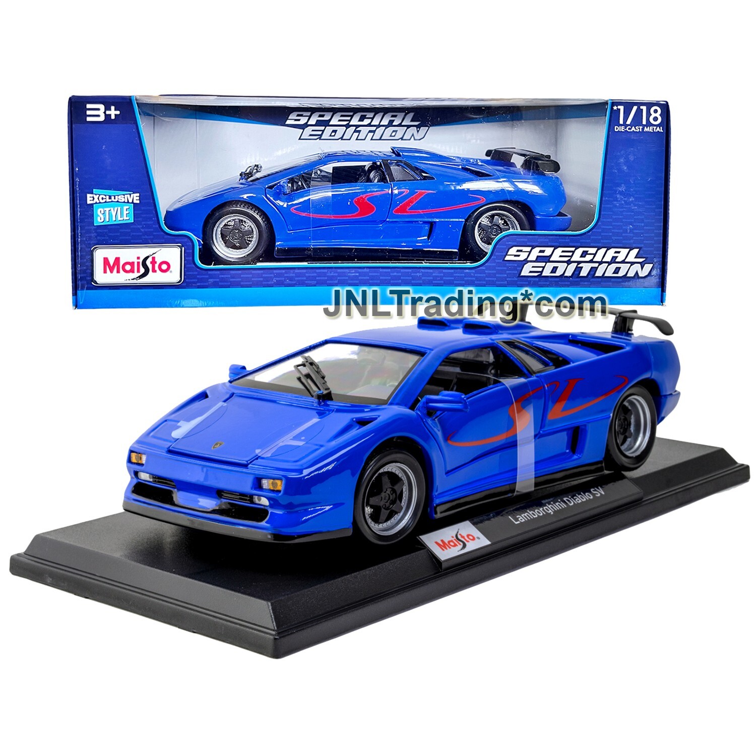 Maisto Special Edition 1:18 Scale Die Cast Blue Sports Car
