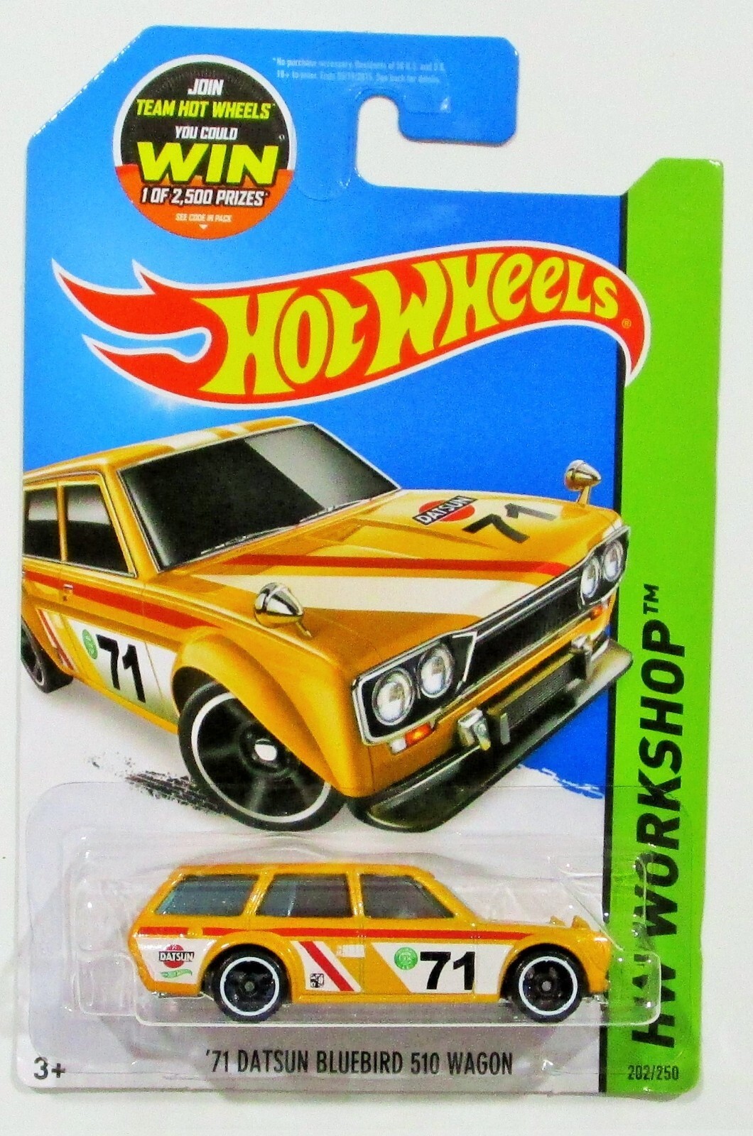 Hot Wheels basic series 2015 1971 71 datsun bluebird 510 wagon