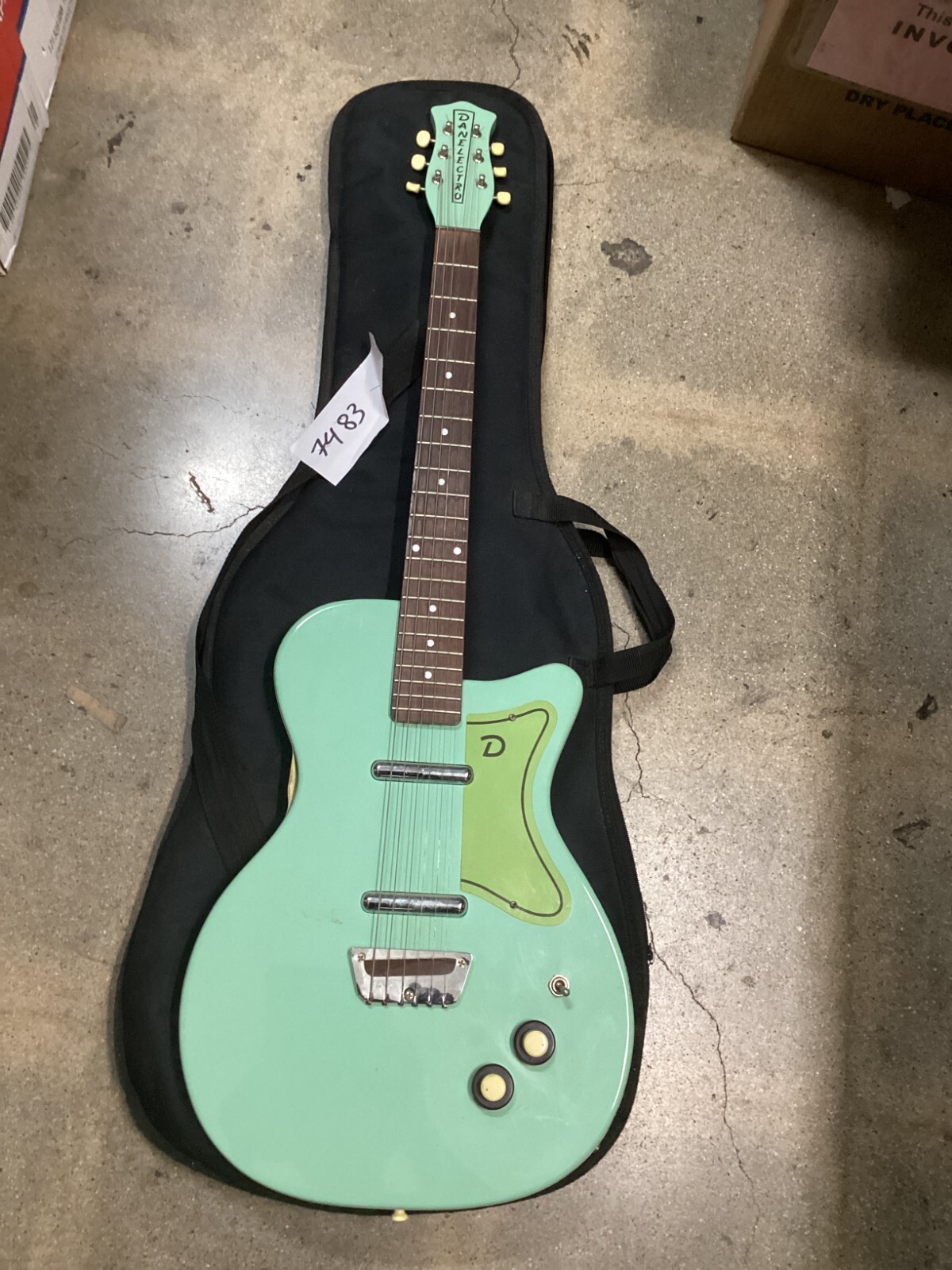 Danelectro 56'Reissue U2 AQUA 6 String Burst Electric Acoustic