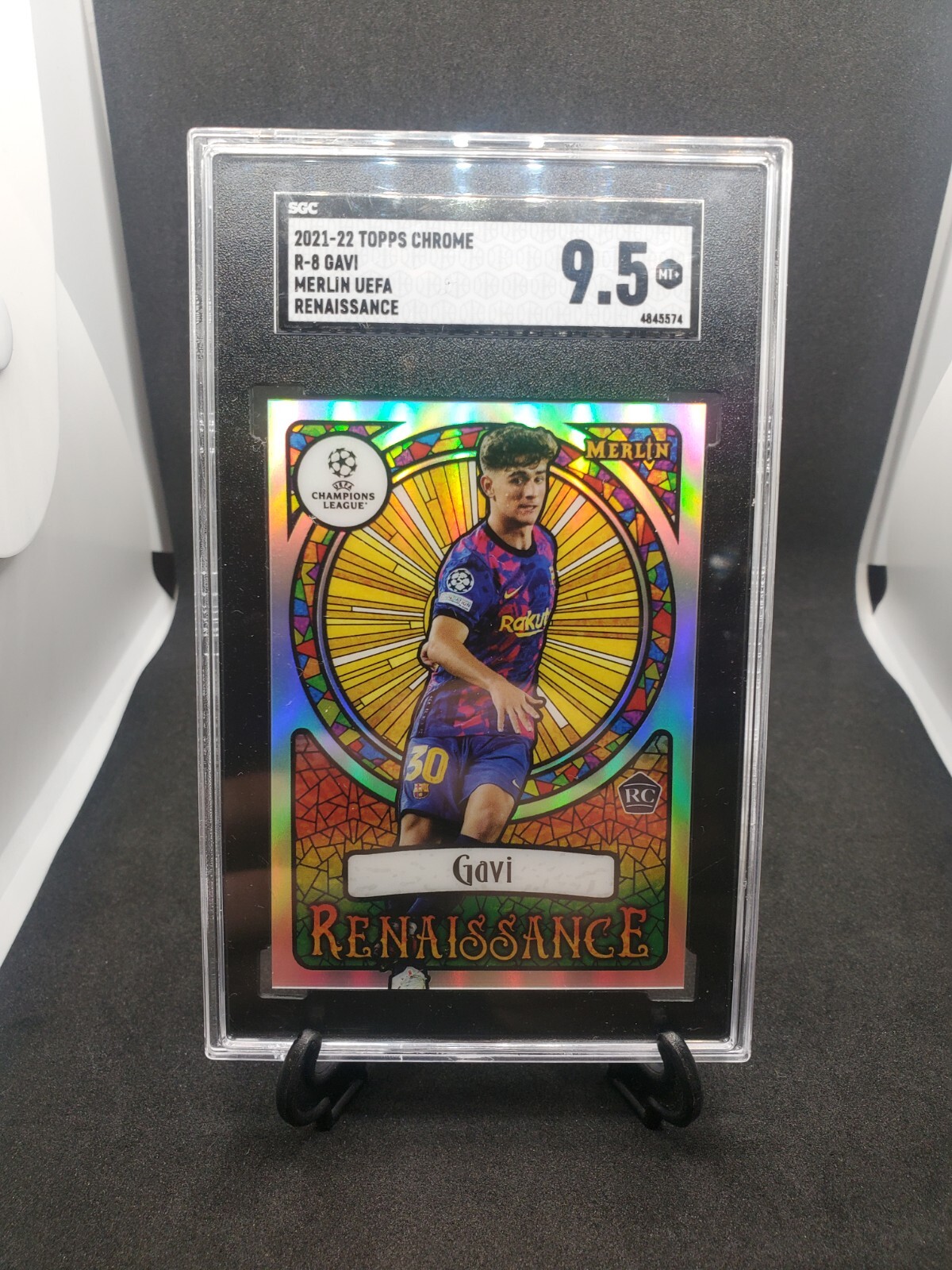2021-22 Topps Merlin Chrome UEFA Gavi Renaissance Refractor RC