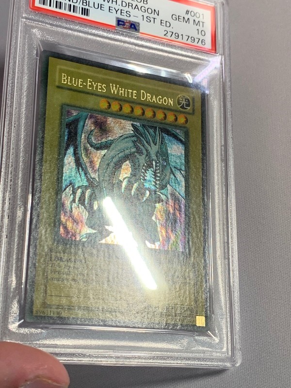 YUGIOH PSA 10 GEM MINT BLUE-EYES WHITE DRAGON LOB-001 ULTRA 1ST