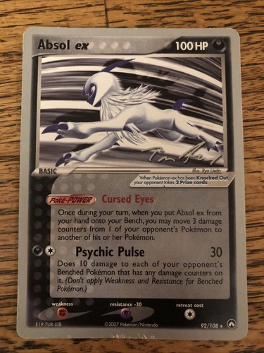 Pokémon TCG Absol EX World Championship Card 92/108 | eBay