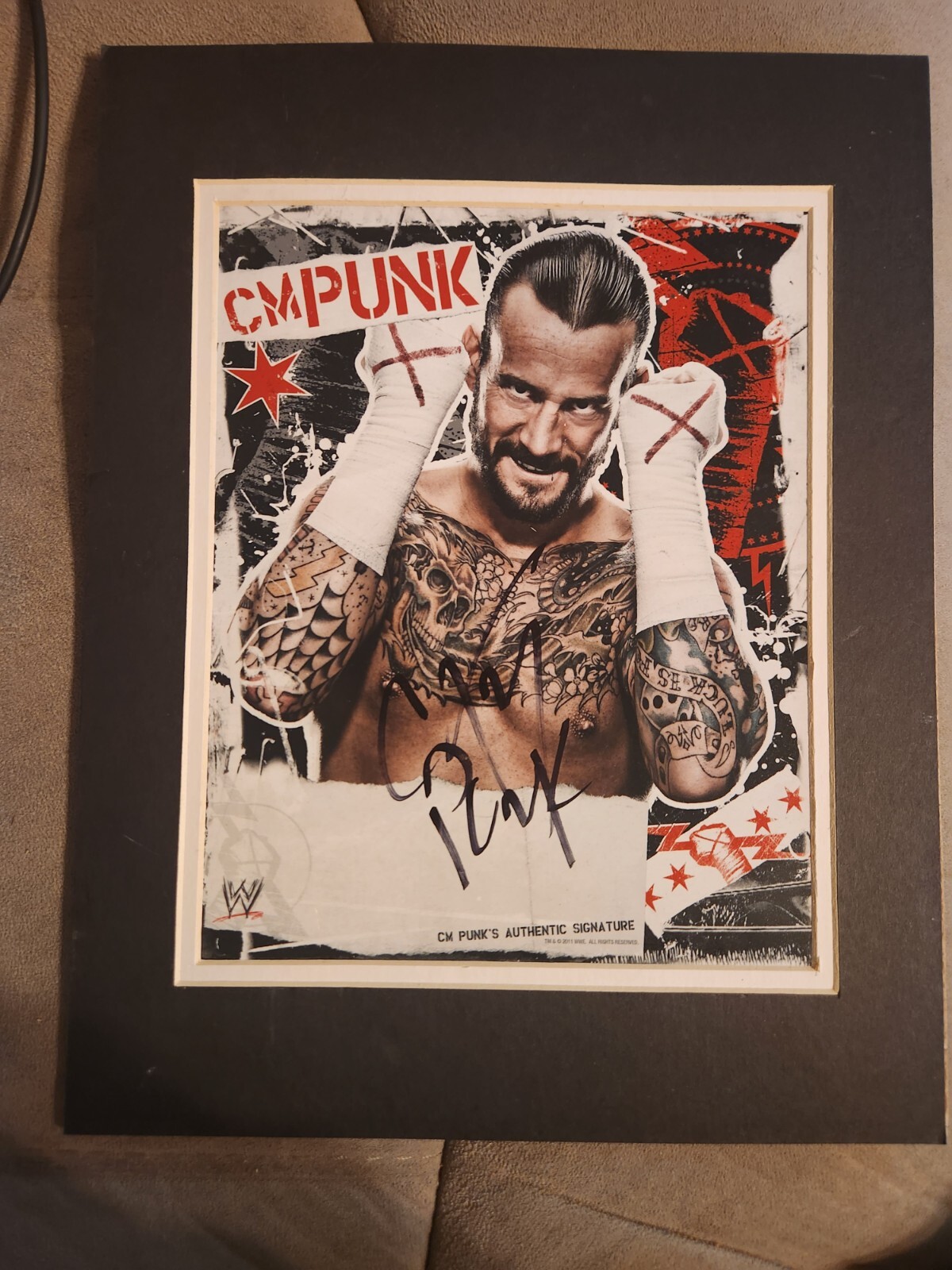 CM Punk autograph rare authentic 8x10 WWE picture 2011 given by CM