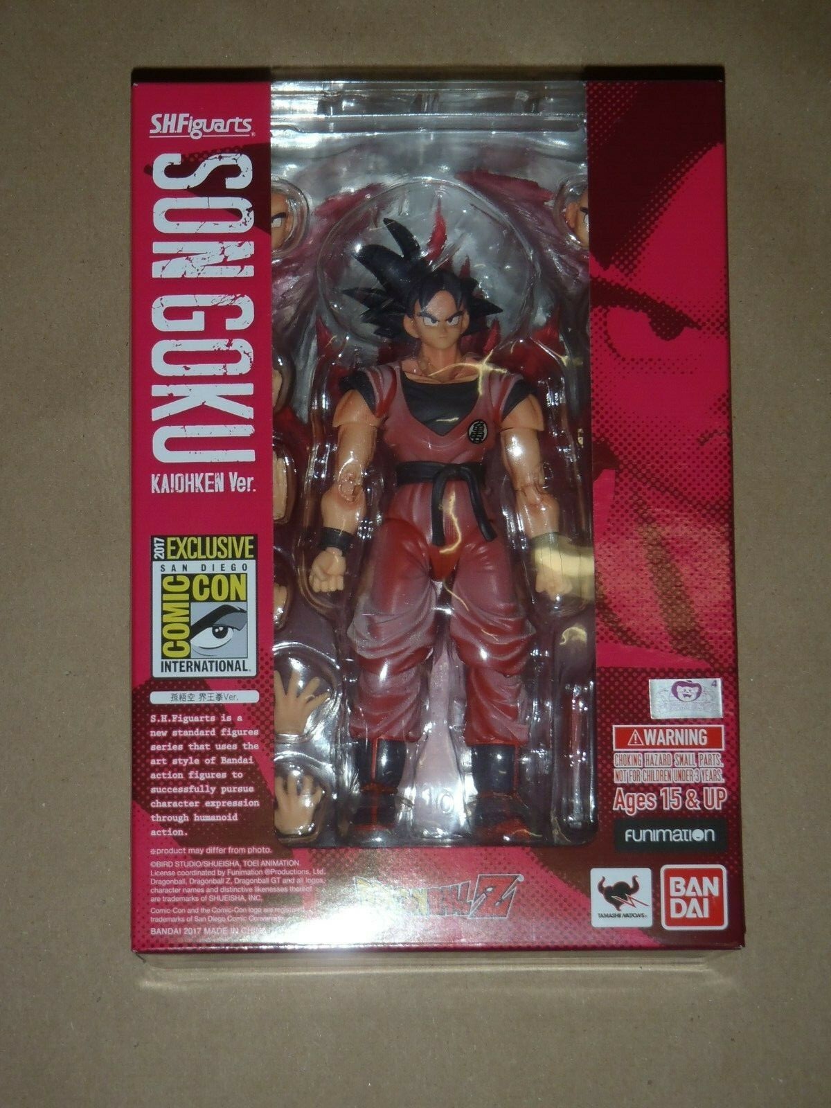 2017 SDCC EXCLUSIVE KAIOHKEN SON GOKU FIGURE S.H. FIGUARTS COMIC
