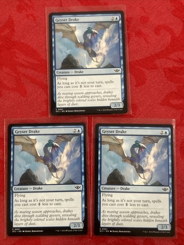 3x MTG - Geyser Drake - Outlaws of Thunder Junction NM Magic x3 | eBay