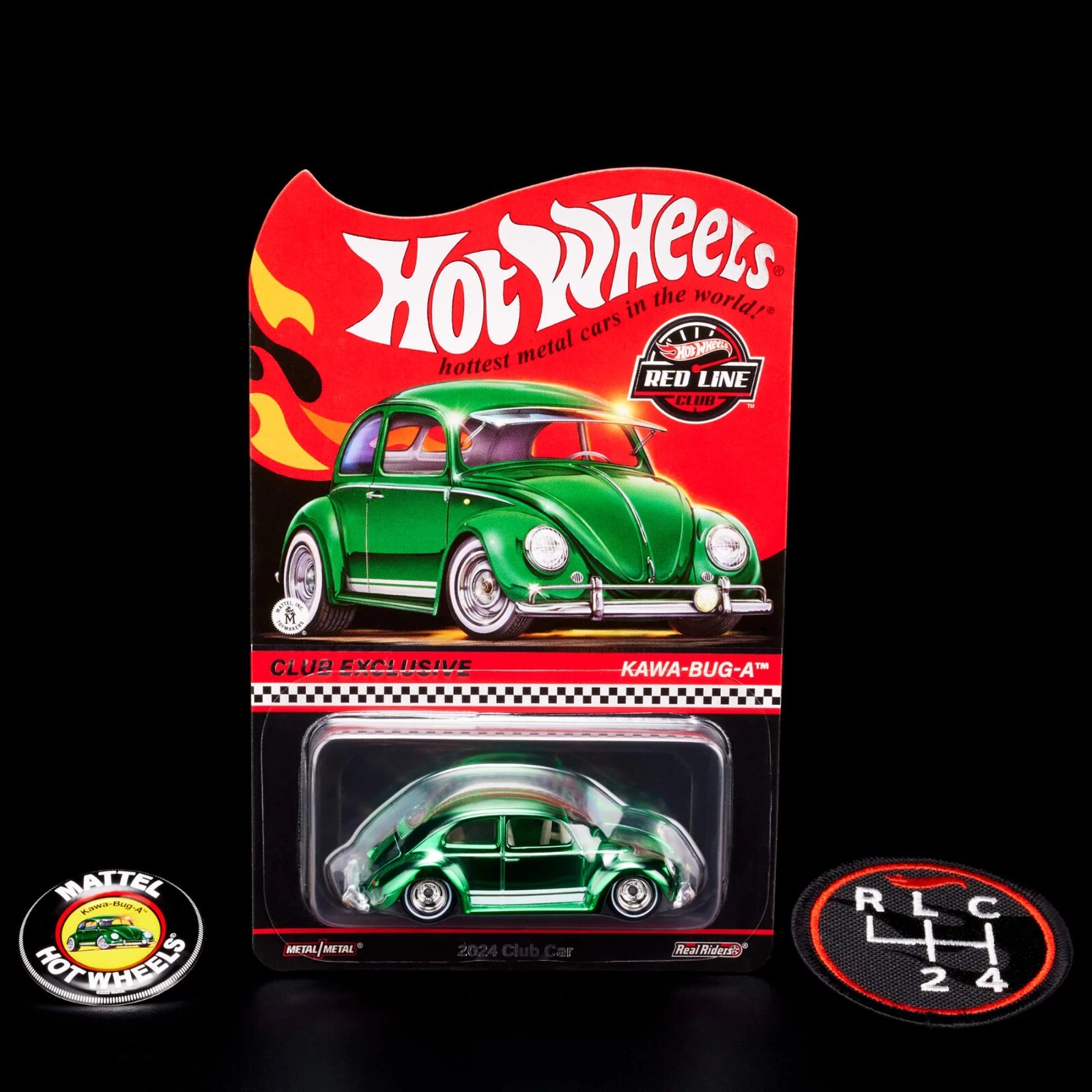 1/64 Hot Wheels RLC Exclusive VW Kawa-Bug-A Green 2024 Patch & Pin