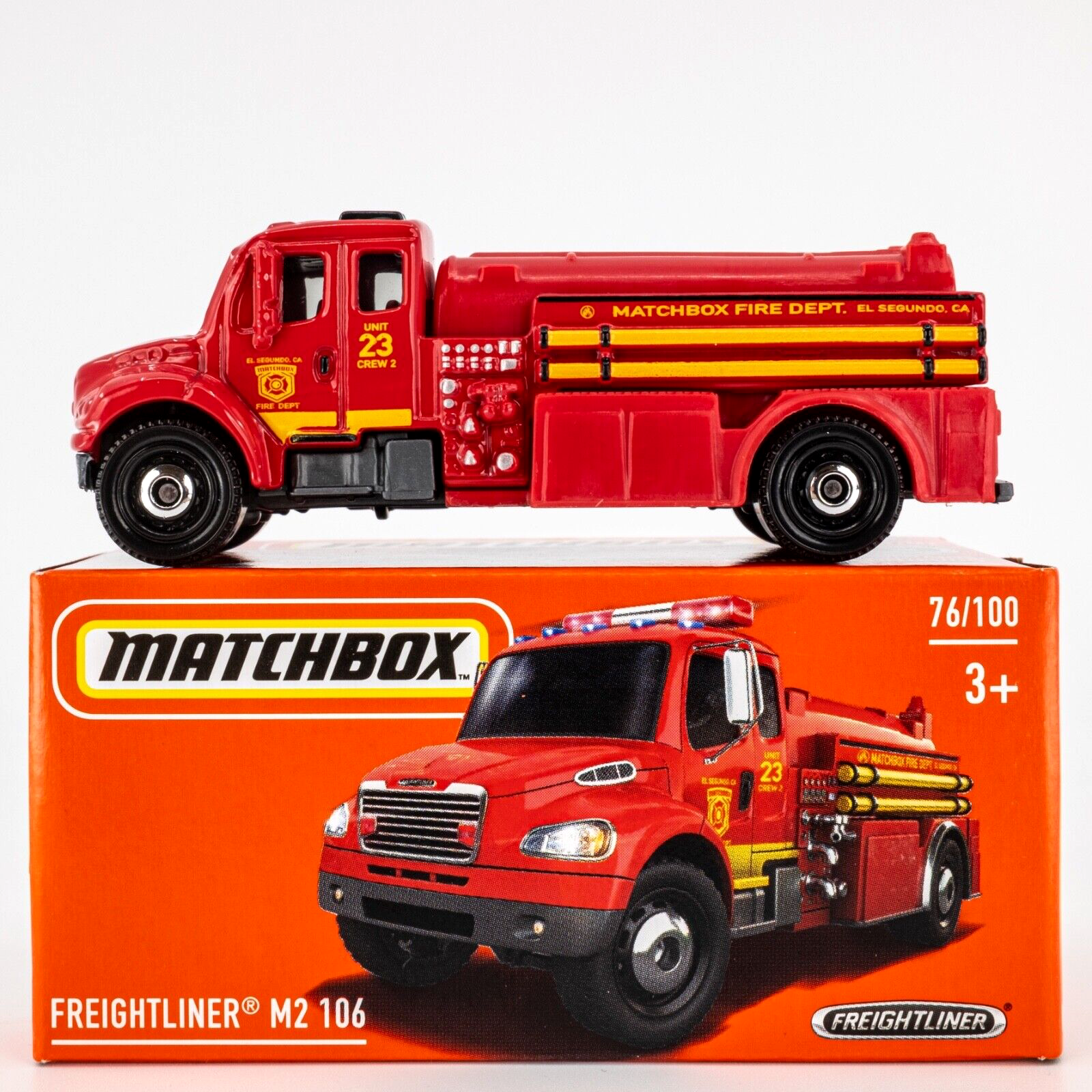 2024 Matchbox Power Grabs #76 Freightliner M2 106 RED | MATCHBOX