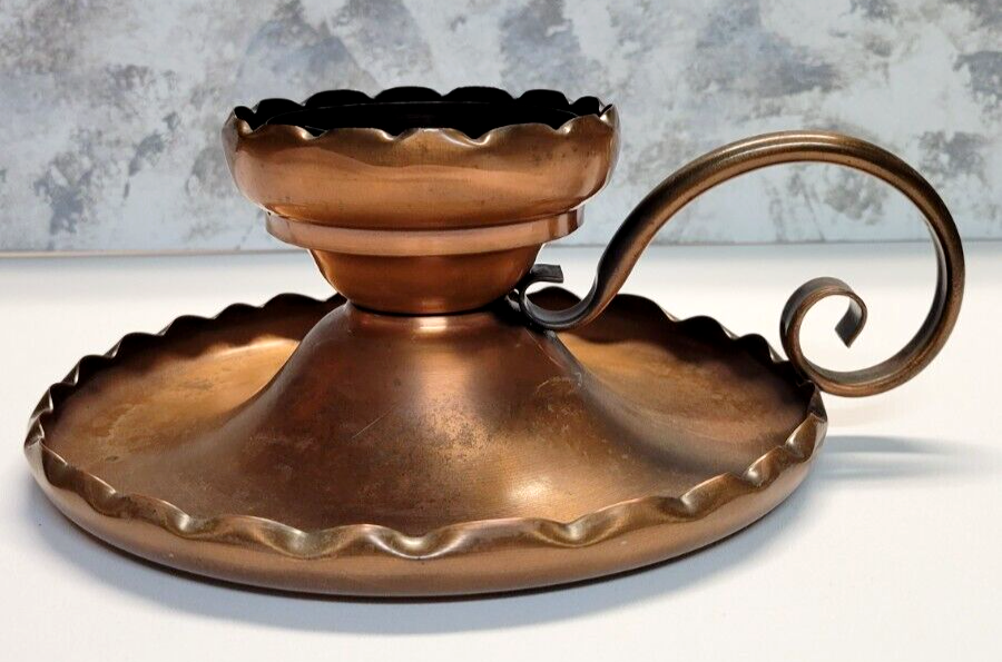 Gregorian Solid Copper Candle Holder |