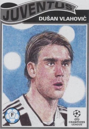 2022-23 Topps Chrome Sapphire UCL Juventus Dusan Vlahovic Purple
