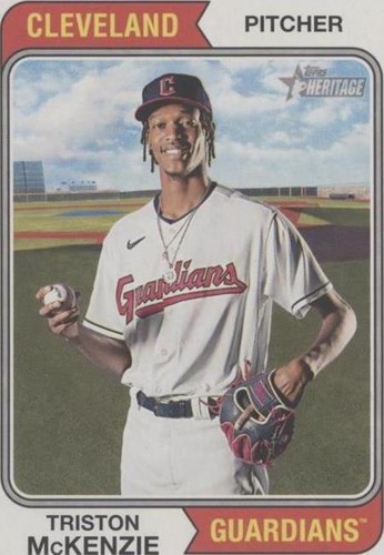 2023 Topps Heritage Triston McKenzie G382 Cleveland Guardians #299