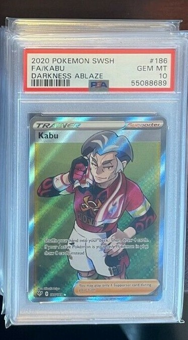 💎 PSA 10 GEM MINT 2020 Pokemon Darkness Ablaze KABU #186 Full Art