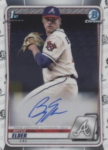 2020 BOWMAN DRAFT CHROME GOLD WAVE REFRACTOR AUTO /50 BRYCE ELDER