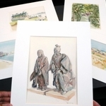 超レア？小磯良平はその場で絵の誤りを修正した 高砂で描いた水彩画5点