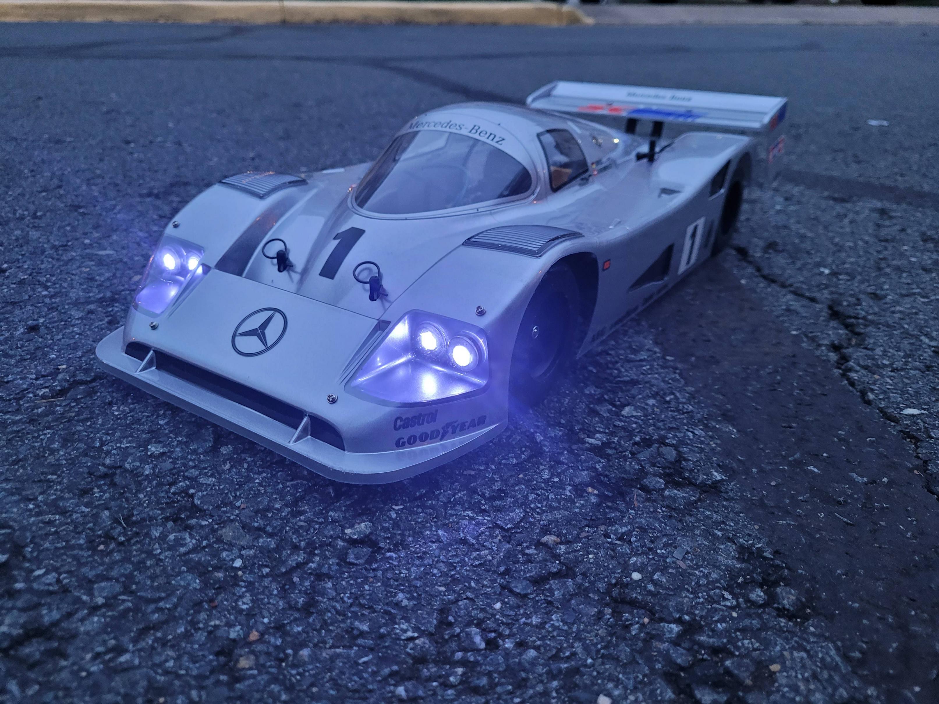 Tamiya Mercedes C11 with lights! : r/tamiya