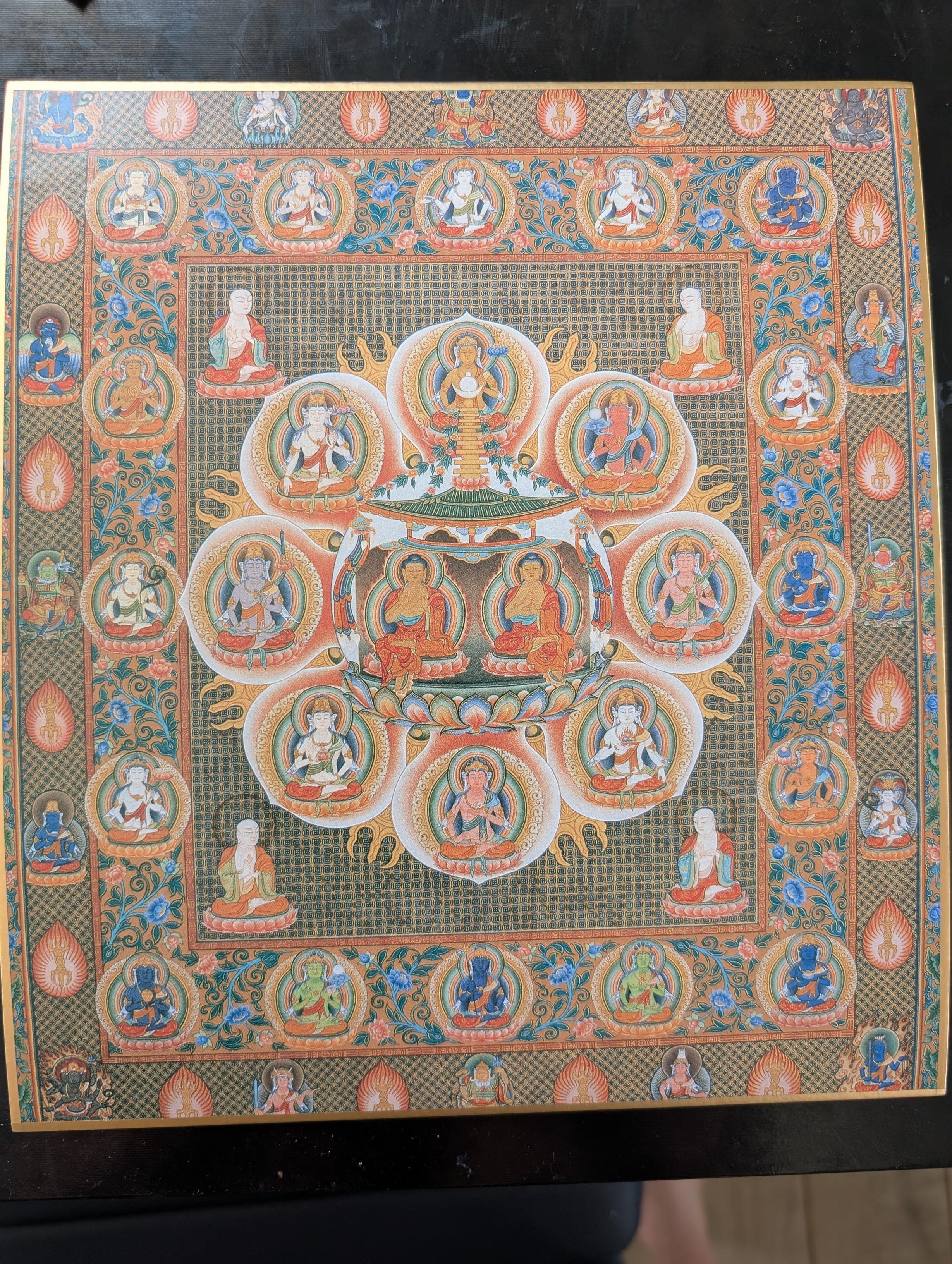 Can anyone identify the figures in the Hokke Mandala - Dharma Wheel