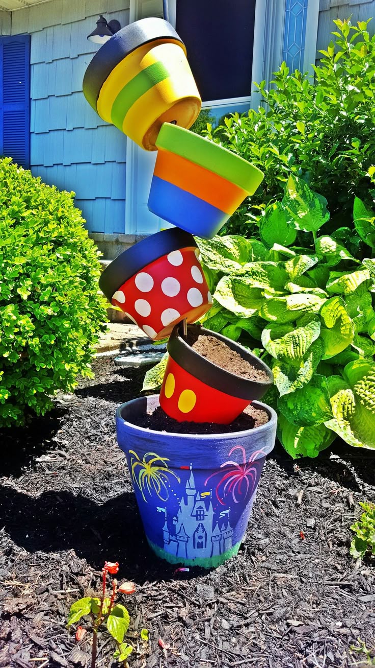 Topsy-turvy Disney planter made it all by myself!!