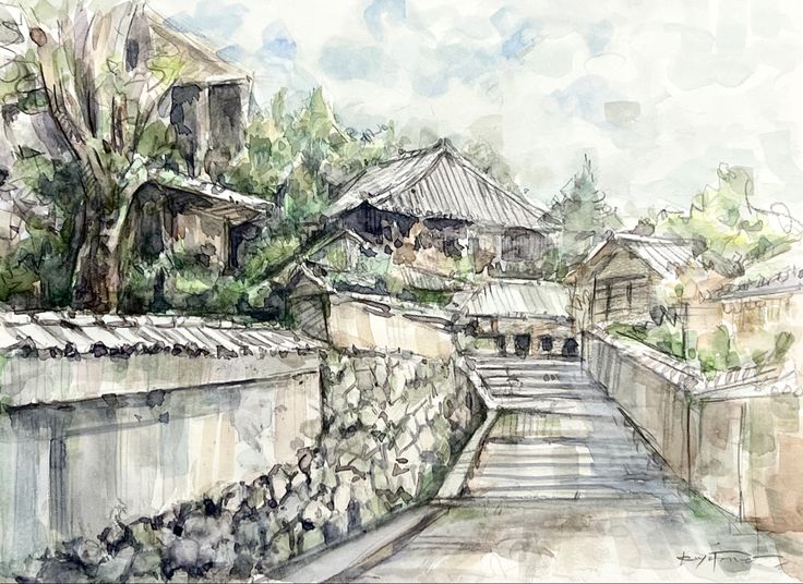 二月堂から大仏殿へ至る坂道