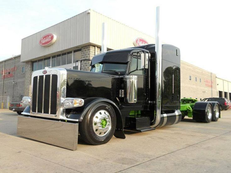 Black Peterbilt with Lime Green Frame