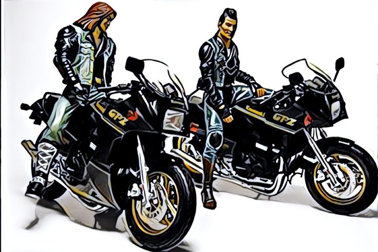 キリン_モヒ&チョースケ_KAWASAKI GPZ900R改×2