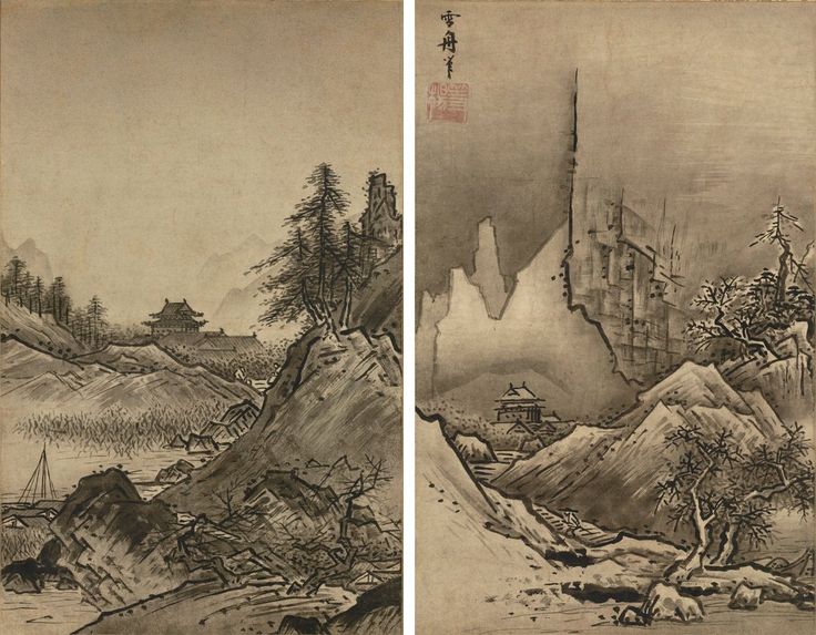 Sesshu Toyo - Autumn and Winter Landscape 秋冬山水図 (Tokyo