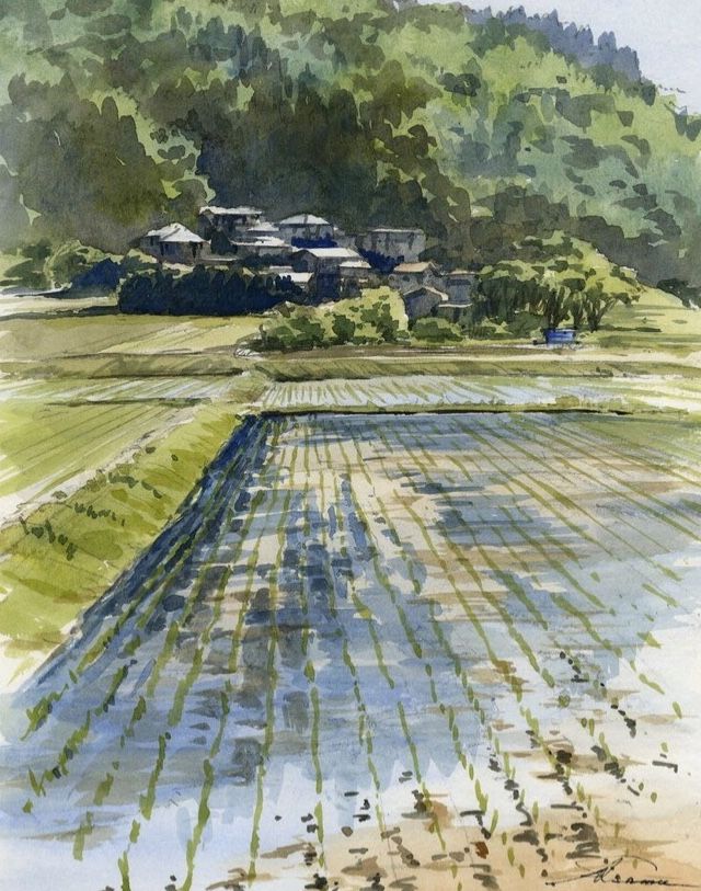 癒しの水彩画 田園 癒しの水彩画1060 田園 癒しの水彩画1060 田園 癒しの