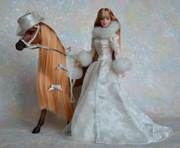 Winter Ride Barbie Doll and Horse Set 1998