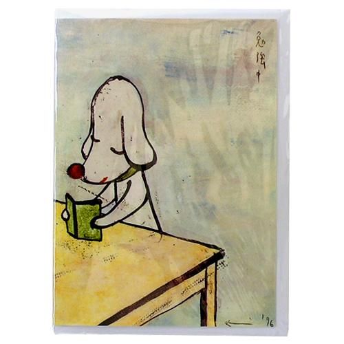 入手困難絵画RICO作品ポエム調犬の絵インテリア