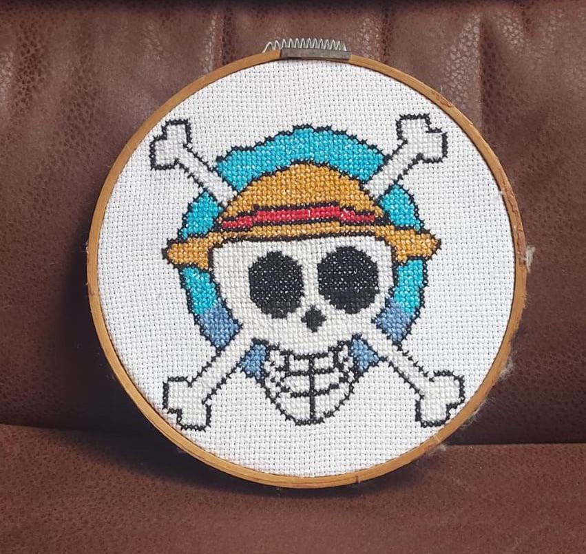 妻が作ったワンピースのクロスステッチ刺繍 : r/OnePiece