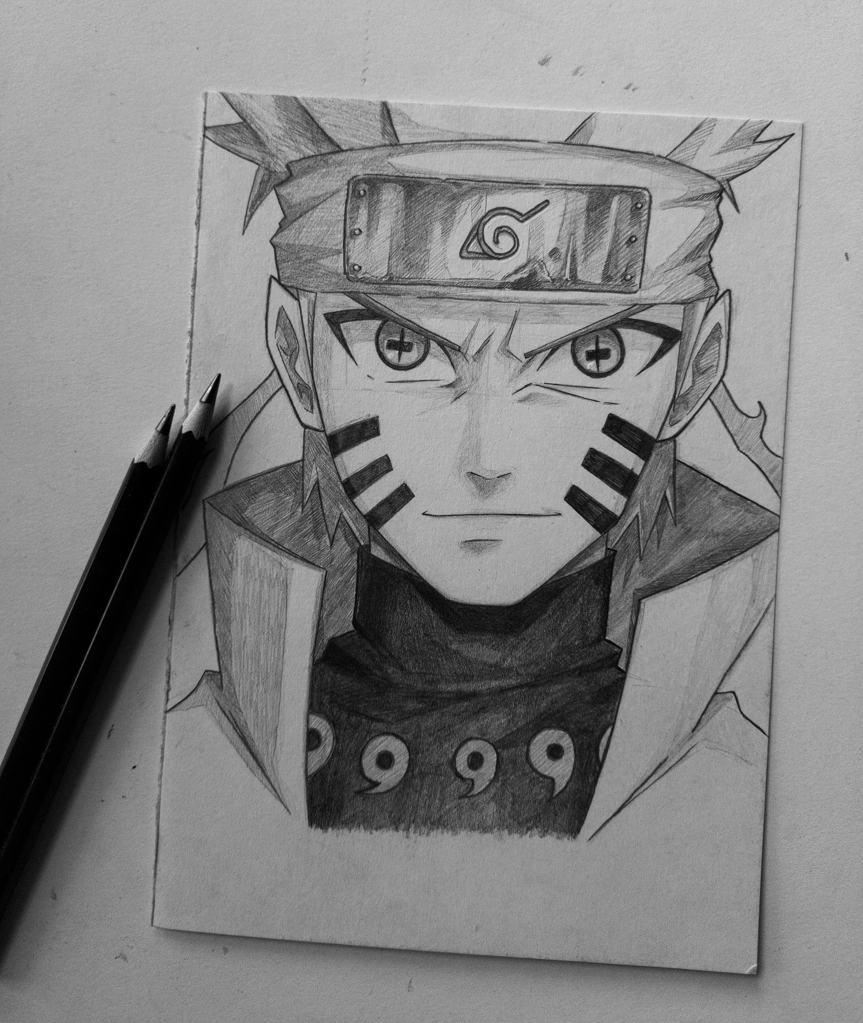 うずまきナルトの鉛筆スケッチ (HB, 2B) : r/Naruto