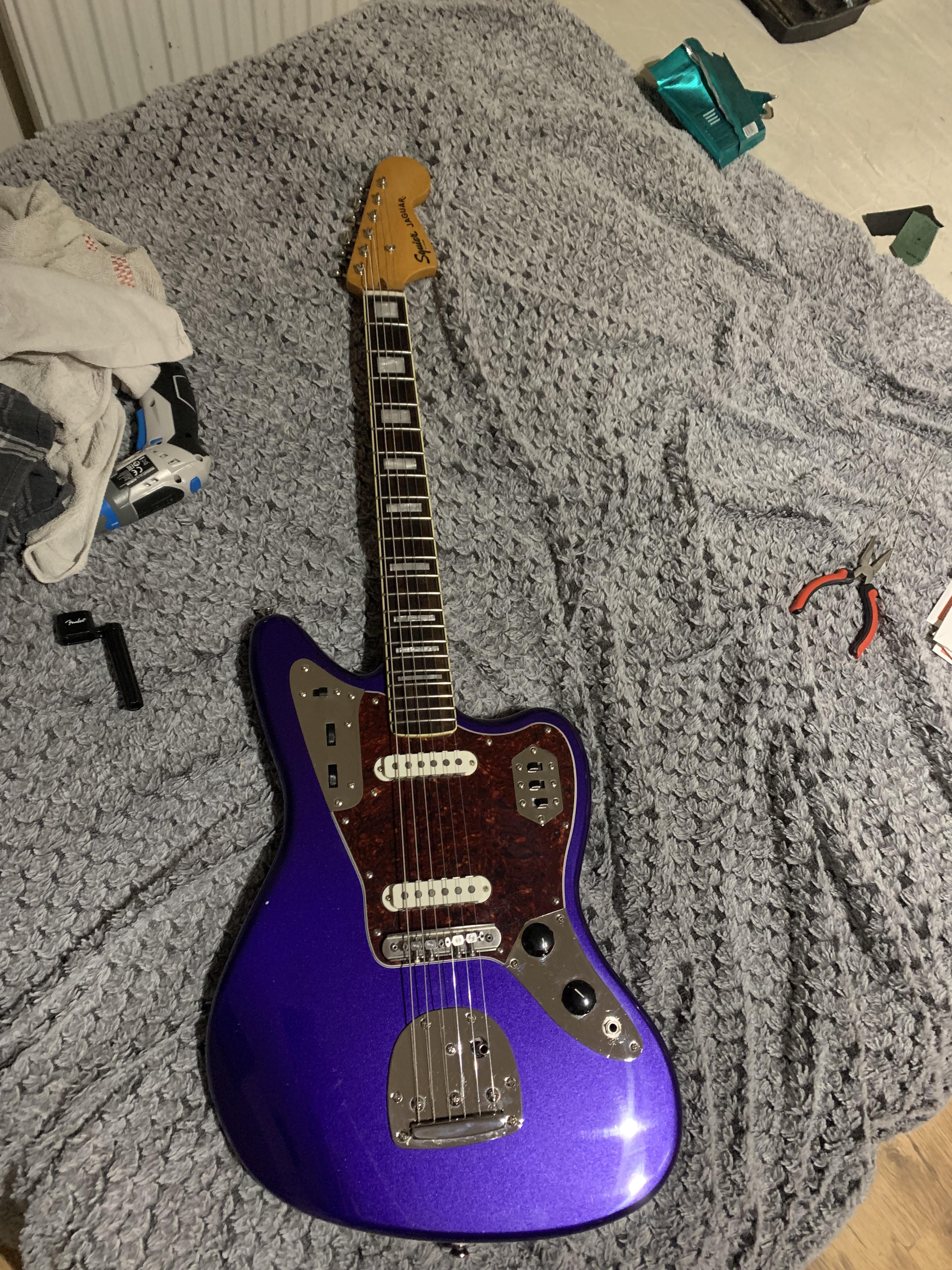 Squier FSR CV jag in purple mettalic - i love this one! : r/offset