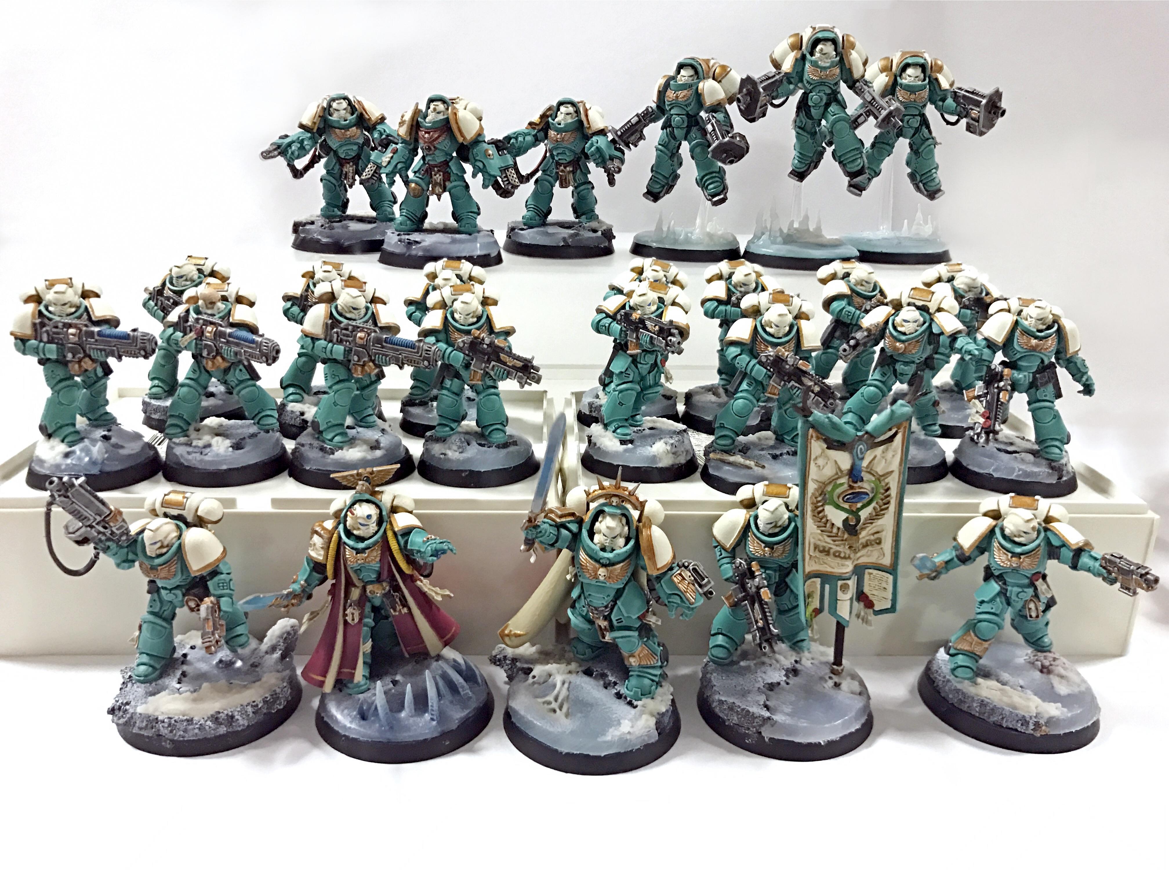 Finally finished the Space Marine stuff from Dark Imperium box (+