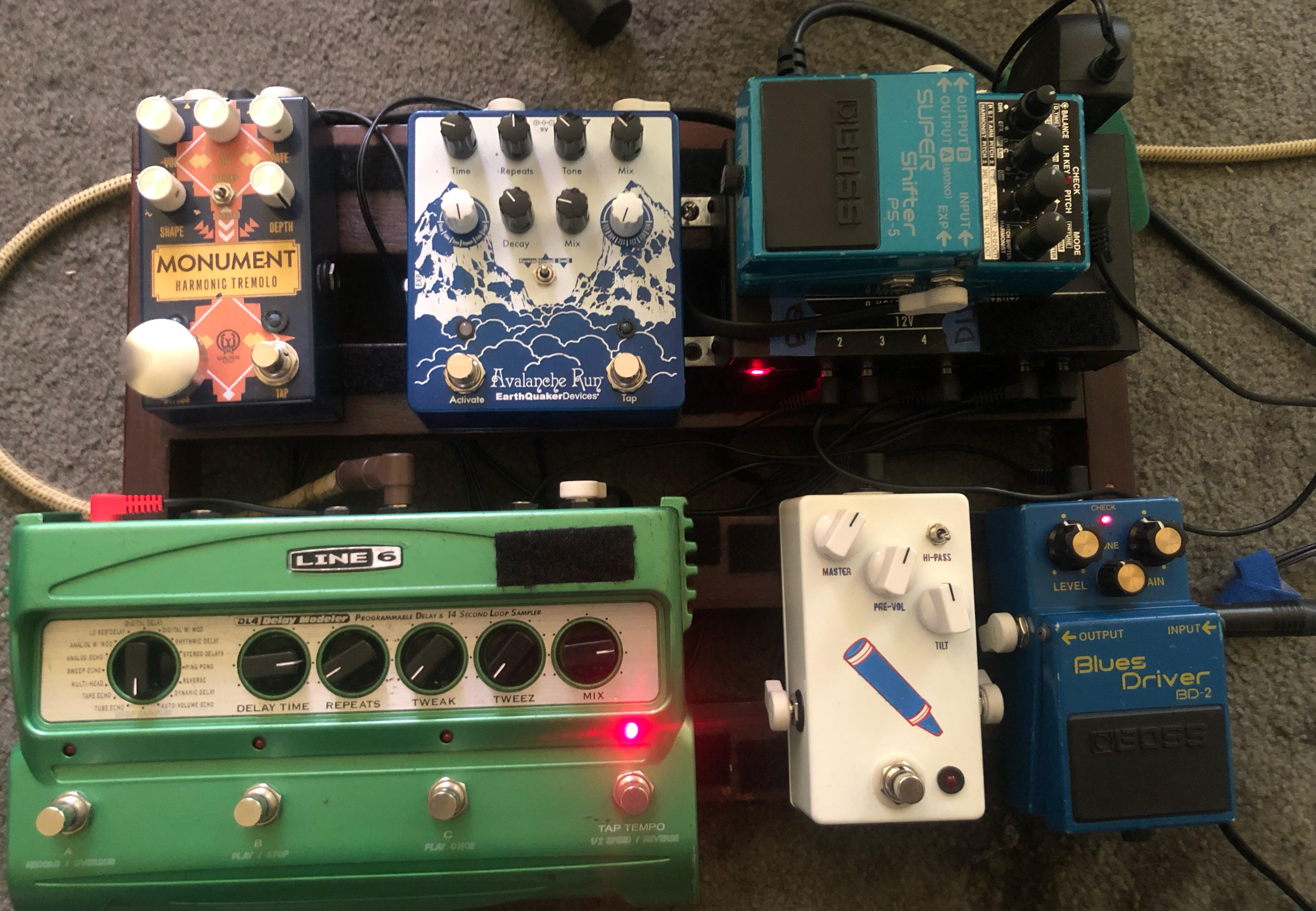 My jhs crayon that now fits aesthetically on my board : r/guitarpedals