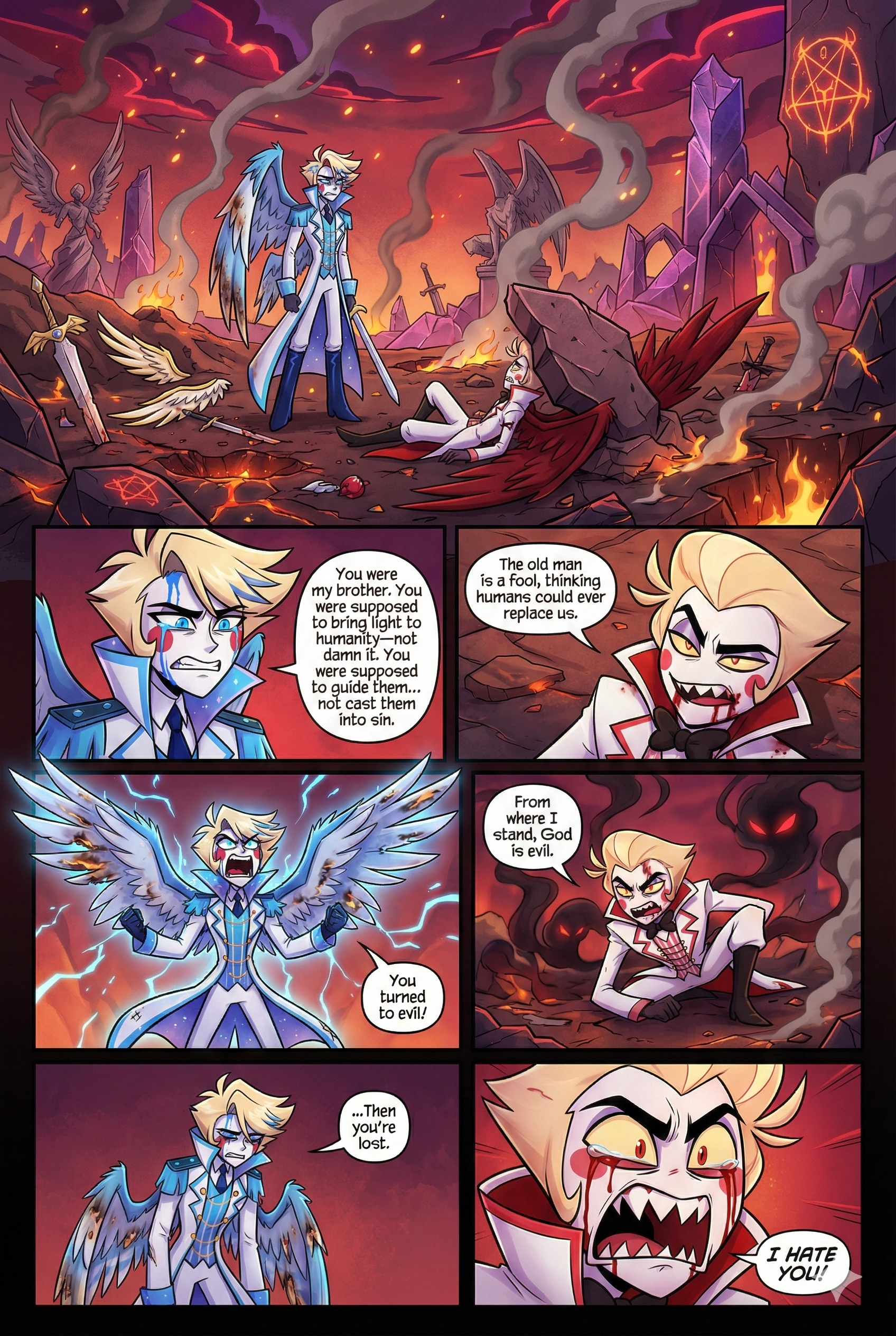 Sneak peek for a potential Hazbin Hotel fan comic in late 2026