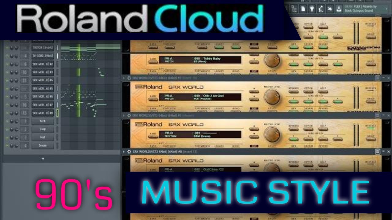 Roland Cloud SRX WORLD VST ( Little Composition 90's Style ) - YouTube